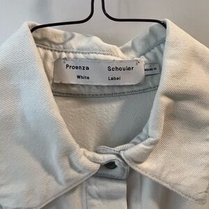 PROENZA SCHOULER white label oversized button up shirt light denim